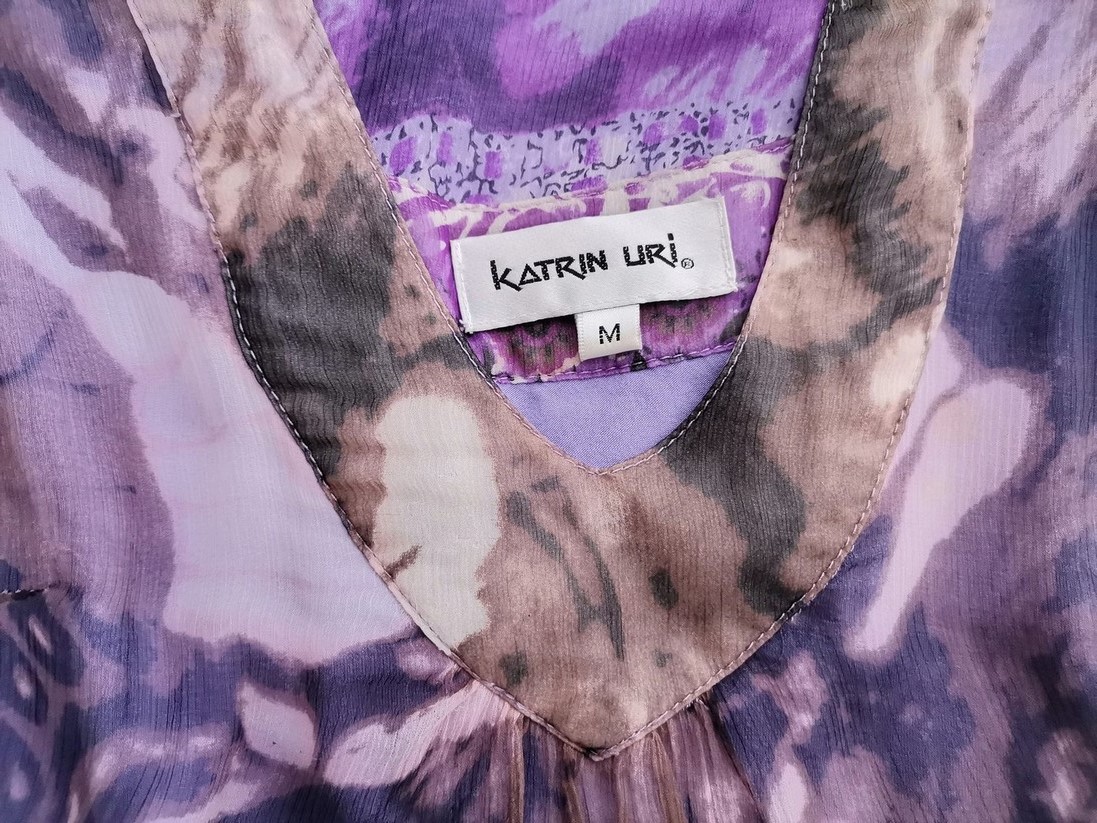 Katrin Uri Rozmiar M Kolor Fioletowy W serek Sukienka Prostokątna Bezrękawnik Do Kolan Katrin Uri Rozmiar M Kolor Fioletowy W serek Sukienka Prostokątna Bezrękawnik Do Kolan