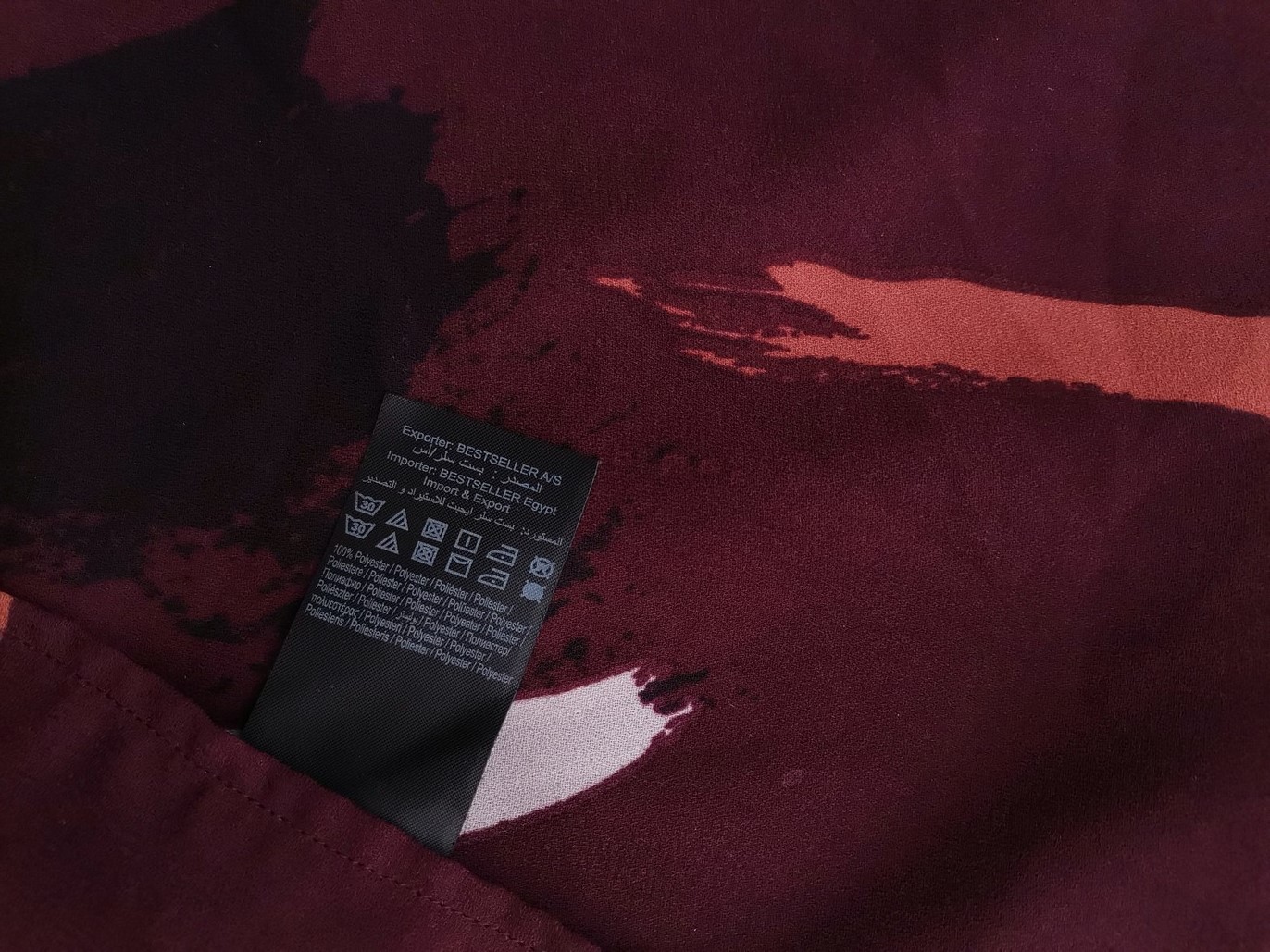 Vero moda Rozmiar S Kolor Purpurowy Crew Neck Bluzka Krótki rękaw