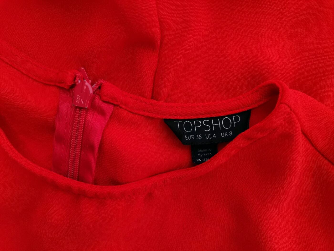 IMG_20210923_143901.jpg Topshop Rozmiar 8 (36) Kolor Czerwony Crew Neck Bluzka Rękaw 3/4
