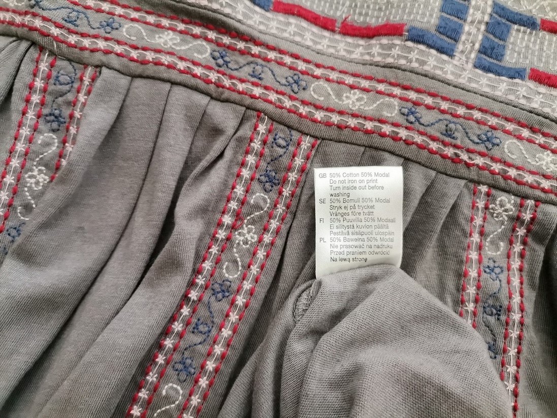 Kappahl Rozmiar 44/46 Kolor Szary Keyhole Crew Neck Sukienka Prostokątna Bezrękawnik Do Kolan Materiał Modal Kappahl Rozmiar 44/46 Kolor Szary Keyhole Crew Neck Sukienka Prostokątna Bezrękawnik Do Kolan Materiał Modal