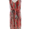 Collection Debenhams Rozmiar 14 (42) Kolor Pomarańczowy W serek Sukienka Prostokątna Bezrękawnik Midi