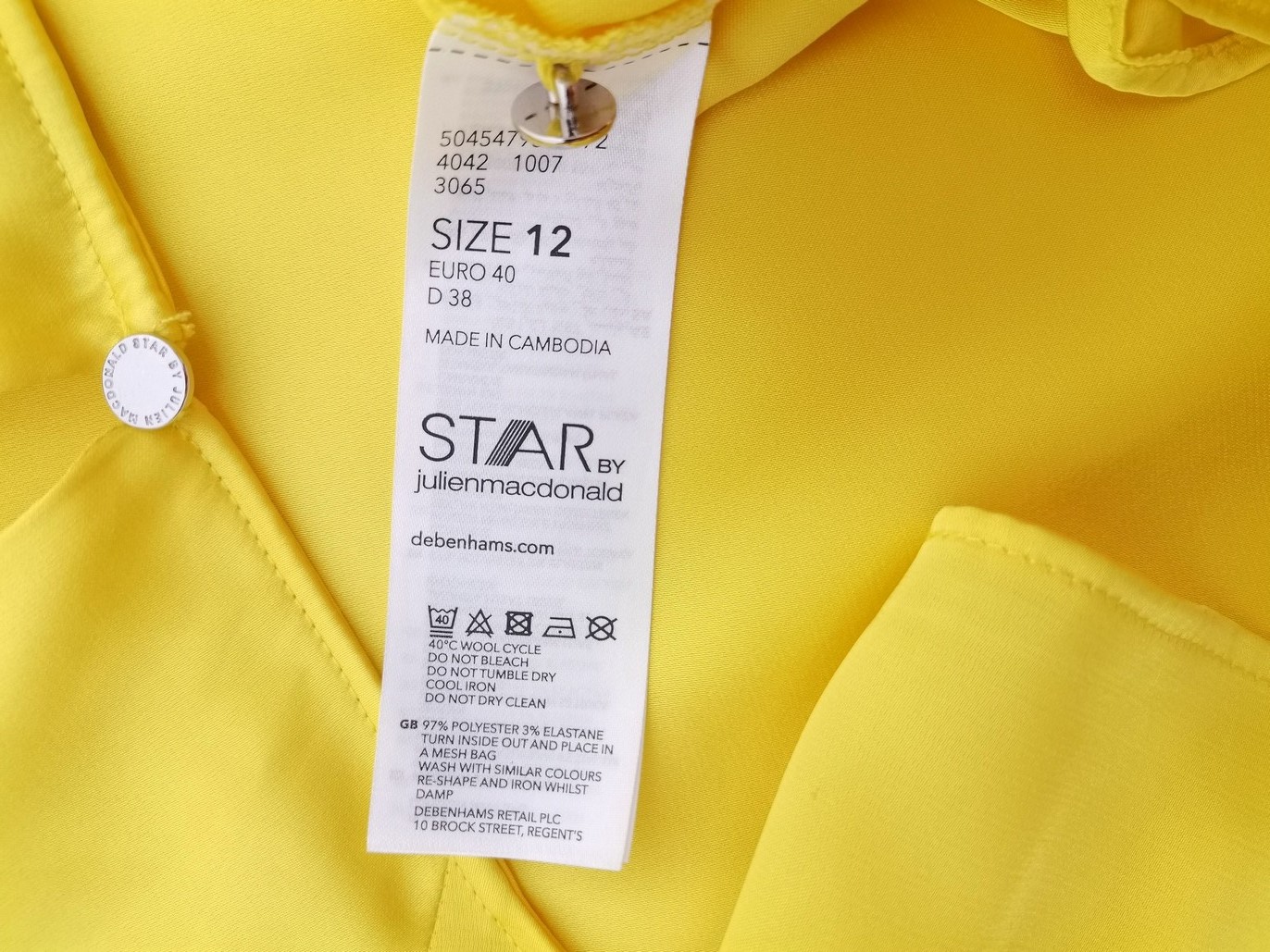 IMG_20210927_132107.jpg Star by Julienmacdonald Rozmiar 12 (38) Kolor Żółty Okrągły dekolt Bluzka Długi rękaw