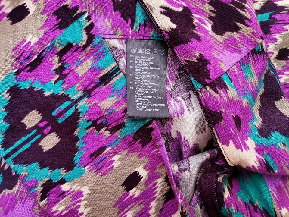 H&m Rozmiar 38 Kolor Fioletowy Spódnica Rozkloszowana Do Kolan Materiał Wiskoza 100%