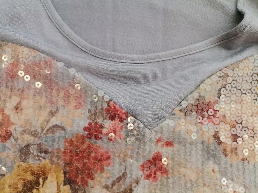 Vintage Rozmiar 42/44 Kolor Szary Dekolt U Tunika Bluzka Bezrękawnik Vintage Rozmiar 42/44 Kolor Szary Dekolt U Tunika Bluzka Bezrękawnik