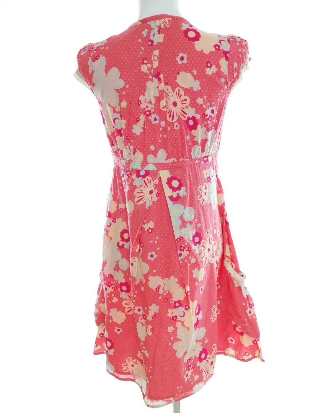 Miss selfridge Rozmiar 10 (38) Kolor Różowy W serek Sukienka A-Line Krótki rękaw Do Kolan Materiał Bawełna 100% Miss selfridge Rozmiar 10 (38) Kolor Różowy W serek Sukienka A-Line Krótki rękaw Do Kolan Materiał Bawełna 100%