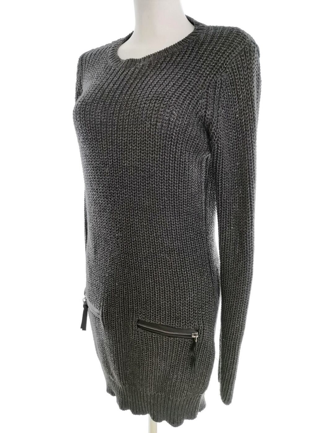 Esmara Rozmiar 36/38 Kolor Szary Crew Neck Sukienka Sweterkowa Długi rękaw Do Kolan Materiał Bawełna Esmara Rozmiar 36/38 Kolor Szary Crew Neck Sukienka Sweterkowa Długi rękaw Do Kolan Materiał Bawełna