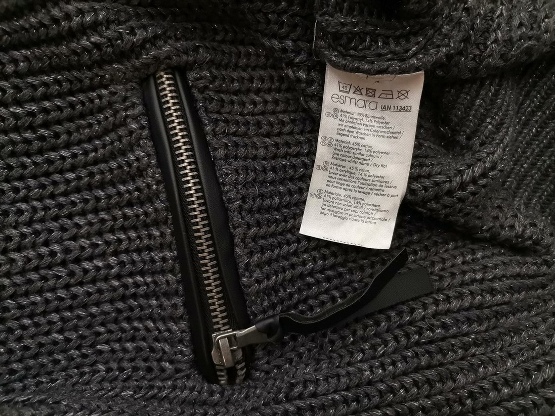 Esmara Rozmiar 36/38 Kolor Szary Crew Neck Sukienka Sweterkowa Długi rękaw Do Kolan Materiał Bawełna Esmara Rozmiar 36/38 Kolor Szary Crew Neck Sukienka Sweterkowa Długi rękaw Do Kolan Materiał Bawełna