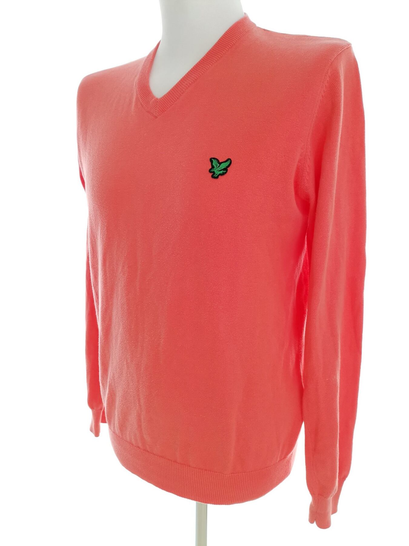 IMG_20210930_102530.jpg Lyle & Scott Rozmiar M Kolor Pomarańczowy Męski Sweter Długi rękaw Materiał Bawełna 100%