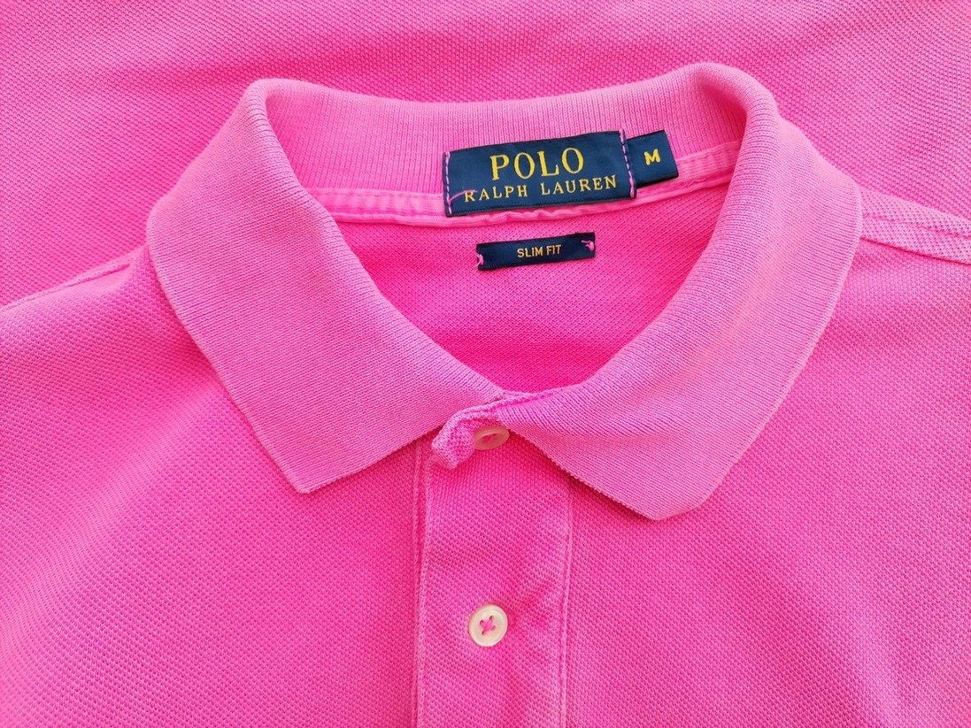 IMG_20210930_104021.jpg Polo Ralph Lauren Rozmiar M Kolor Różowy Kołnierz Męska Koszula Polo Krótki rękaw Materiał Bawełna 100%