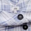 River island Rozmiar 14 (40) Kolor Niebieski Krata W serek Tunika Zapinana Bluzka Rękaw 3/4 Materiał Wiskoza 100%
