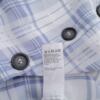 River island Rozmiar 14 (40) Kolor Niebieski Krata W serek Tunika Zapinana Bluzka Rękaw 3/4 Materiał Wiskoza 100%
