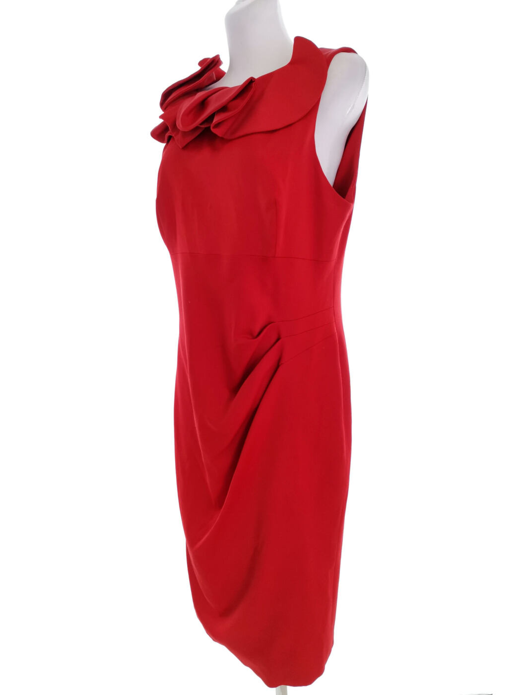 Karen MILLEN Rozmiar 16 (44) Kolor Czerwony Okrągły dekolt Suknia Balowa Sukienka Wieczorowa Bezrękawnik Midi Karen MILLEN Rozmiar 16 (44) Kolor Czerwony Okrągły dekolt Suknia Balowa Sukienka Wieczorowa Bezrękawnik Midi