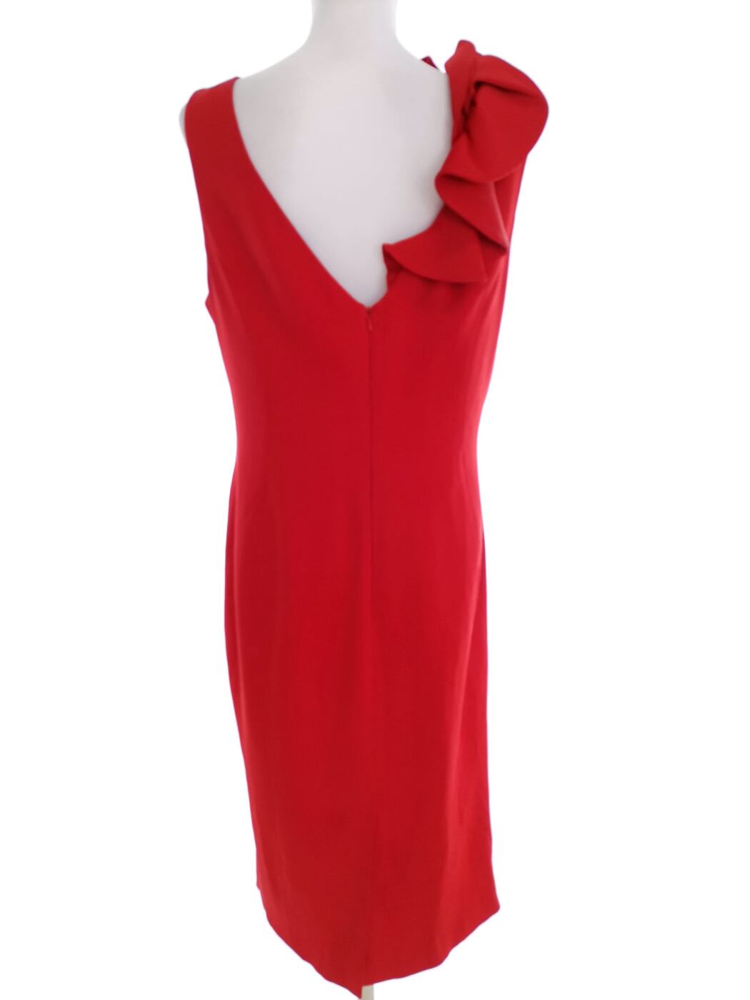 Karen MILLEN Rozmiar 16 (44) Kolor Czerwony Okrągły dekolt Suknia Balowa Sukienka Wieczorowa Bezrękawnik Midi Karen MILLEN Rozmiar 16 (44) Kolor Czerwony Okrągły dekolt Suknia Balowa Sukienka Wieczorowa Bezrękawnik Midi