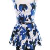River island Rozmiar 6 (32) Kolor Niebieski Kwadratowy dekolt Sukienka Mini Bezrękawnik Krótka Materiał Bawełna
