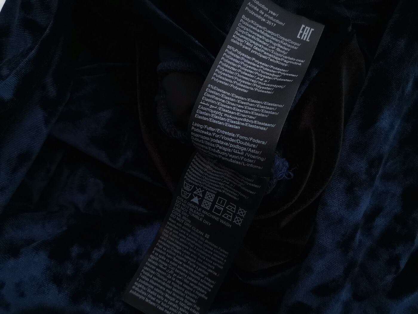 Vero moda Rozmiar S Kolor Granatowy Głęboki Serek Sukienka Sheath Długi rękaw Do Kolan