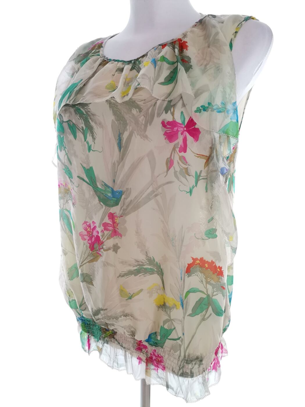 IMG_20210930_140150.jpg Ted Baker Rozmiar 2 (38) Kolor Zielony Okrągły dekolt Bluzka Bezrękawnik