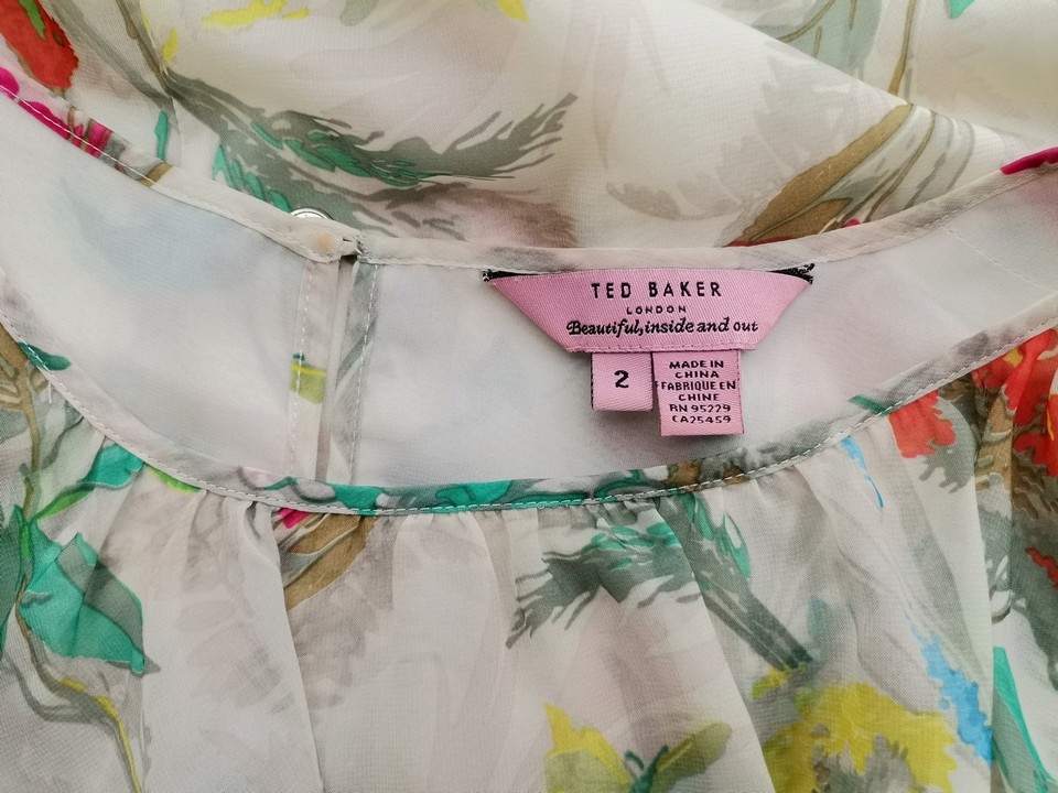 IMG_20210930_140216.jpg Ted Baker Rozmiar 2 (38) Kolor Zielony Okrągły dekolt Bluzka Bezrękawnik