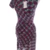 Olivia Rubin London Rozmiar 6 (34) Kolor Czarny Drapowany dekolt Sukienka A-Line Bezrękawnik Do Kolan Materiał Rayon 100%