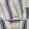 Vintage Rozmiar M Kolor Kremowy Pasy Split Crew Neck Bluzka Krótki rękaw Materiał Bawełna 100%