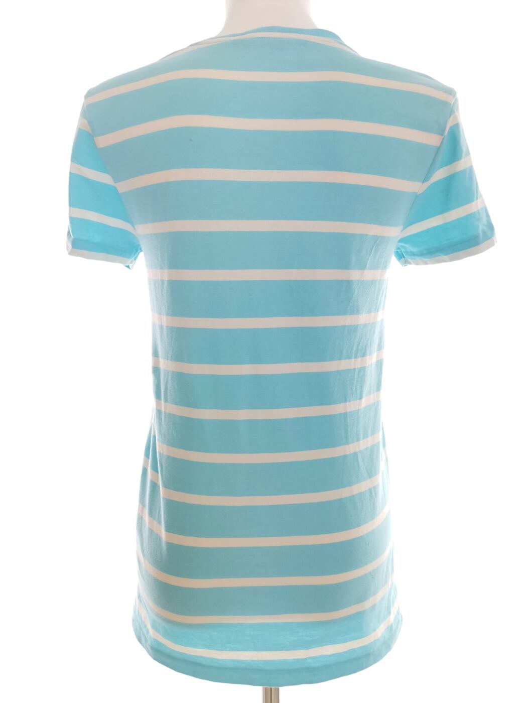 IMG_20211004_123937.jpg RALPH LAUREN SPORT Rozmiar S Kolor Niebieski Pasy W serek T-Shirt Krótki rękaw Materiał Bawełna 100%
