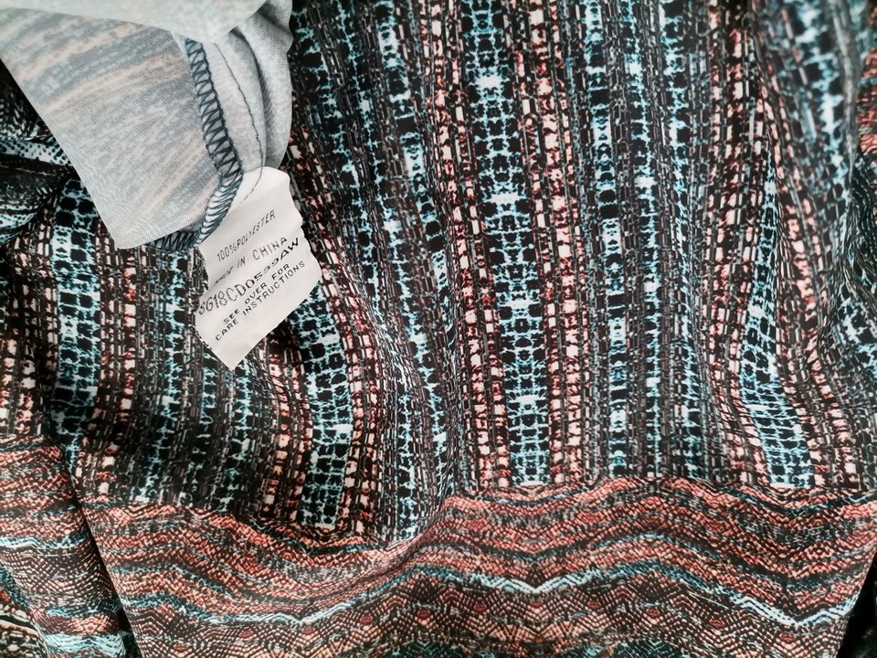 Rowen Avenue Rozmiar M Kolor Niebieski Crew Neck Bluzka Rękaw 3/4
