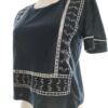 Topshop Rozmiar 6 (34) Kolor Granatowy Crew Neck Bluzka Krótki rękaw