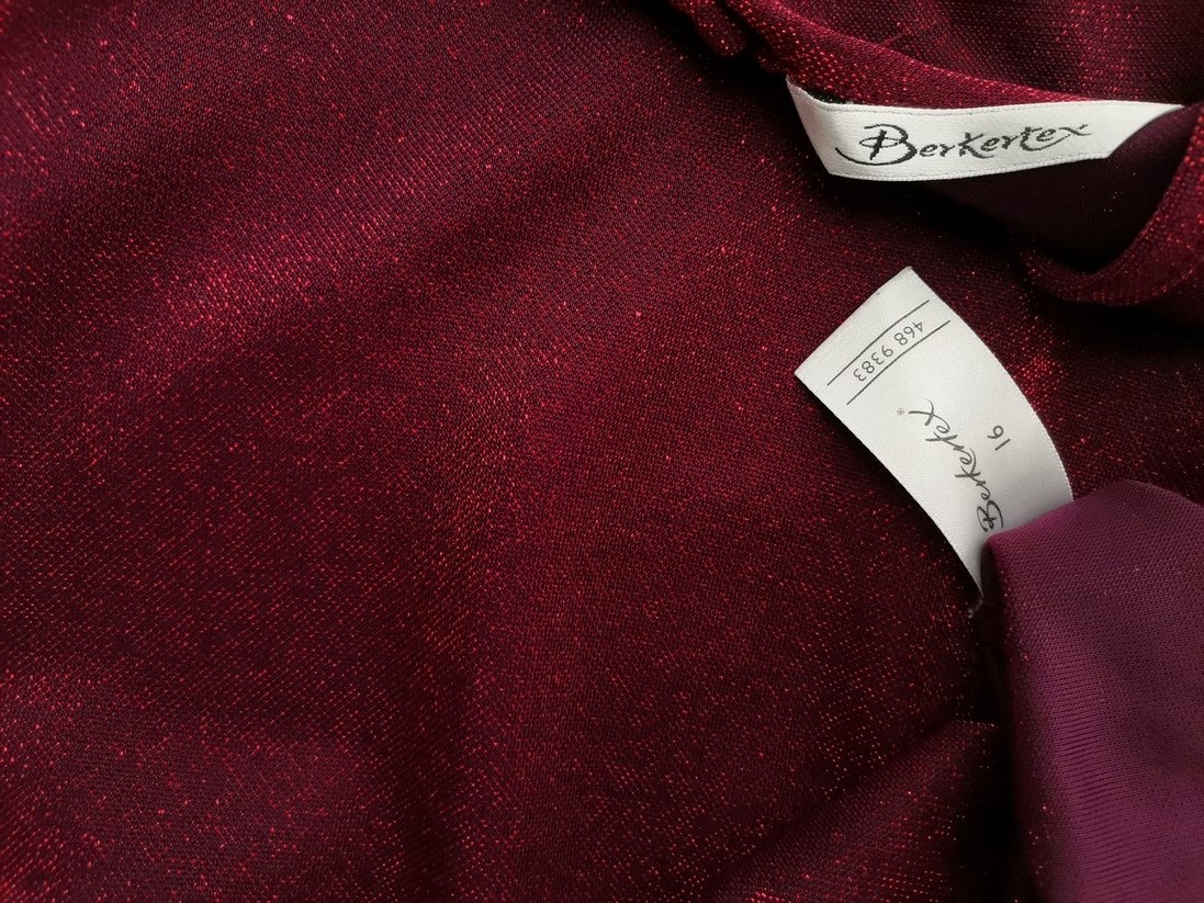 IMG_20211004_133120.jpg BERKERTEX Rozmiar 16 (44) Kolor Bordowy Crew Neck Bluzka Krótki rękaw