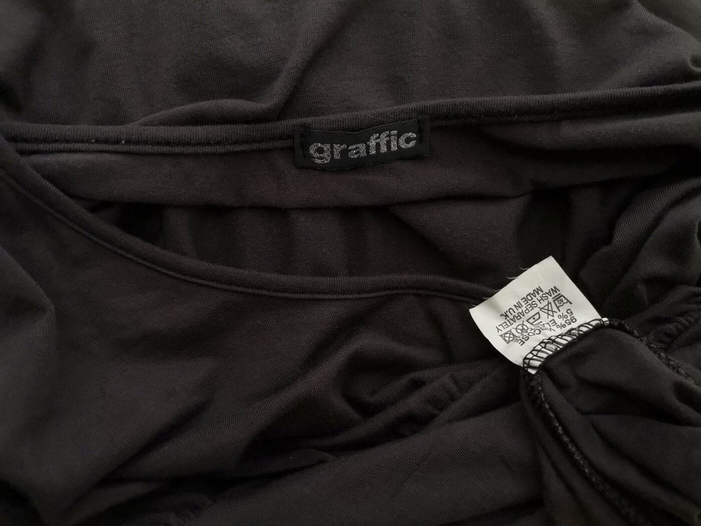 Graffic Rozmiar 46/48 Kolor Szary W łódkę Sukienka A-Line Bezrękawnik Do Kolan Materiał Wiskoza Graffic Rozmiar 46/48 Kolor Szary W łódkę Sukienka A-Line Bezrękawnik Do Kolan Materiał Wiskoza