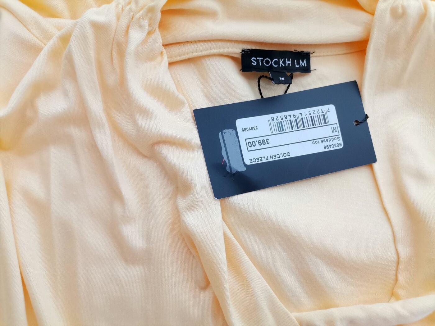 STOCKH LM Rozmiar M Kolor Żółty Drapowany dekolt Tunika Bluzka Krótki rękaw Materiał Wiskoza 100% STOCKH LM Rozmiar M Kolor Żółty Drapowany dekolt Tunika Bluzka Krótki rękaw Materiał Wiskoza 100%
