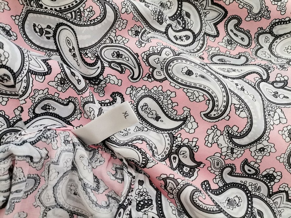 Soyaconcept Rozmiar XL Kolor Różowy Paisley W łódkę Tunika Bluzka Krótki rękaw Materiał Wiskoza 100% Soyaconcept Rozmiar XL Kolor Różowy Paisley W łódkę Tunika Bluzka Krótki rękaw Materiał Wiskoza 100%