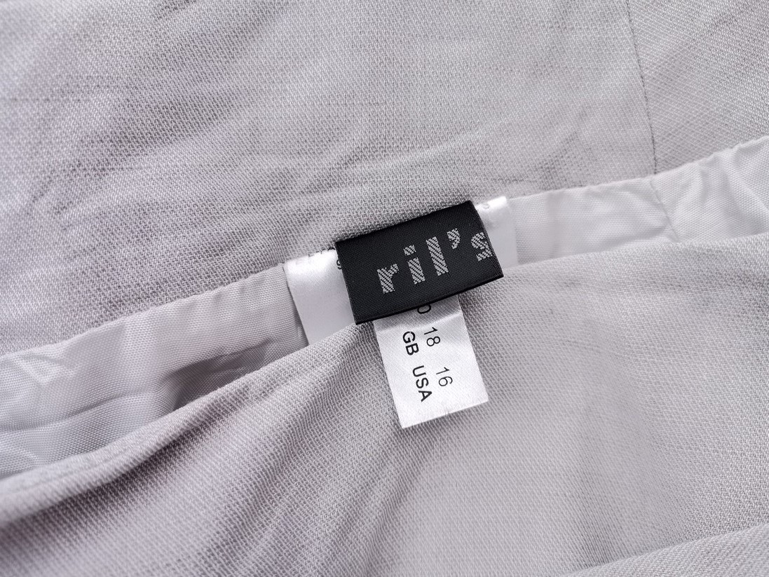 Rozmiar 44 Kolor Szary A-Line Spódnica Do Kolan Materiał Wiskoza