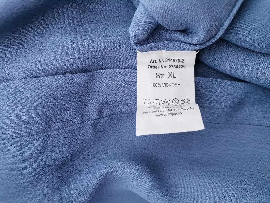 IMG_20211012_124115.jpg LT CLOTHING Rozmiar XL Kolor Niebieski Kołnierz Koszula Zapinana Bluzka Długi rękaw Materiał Wiskoza 100%