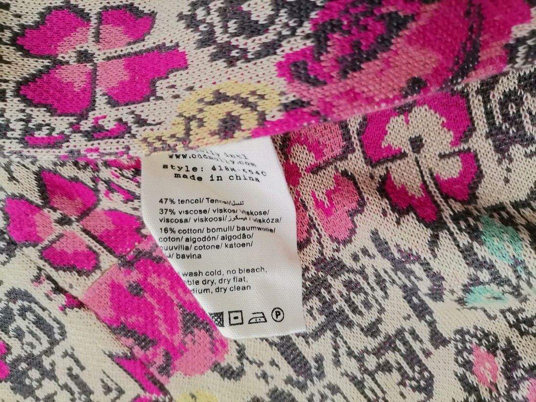 IMG_20211012_133254.jpg Odd molly Rozmiar 2 (38) Kolor Różowy Kołnierz Długi Kardigan Wiązany Długi rękaw Materiał Tencel Cienka dzianina
