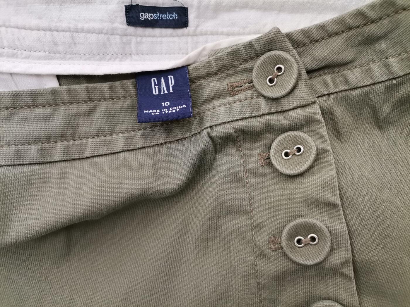Gap Rozmiar 10 (38) Kolor Szary A-Line Spódnica Do Kolan Materiał Bawełna