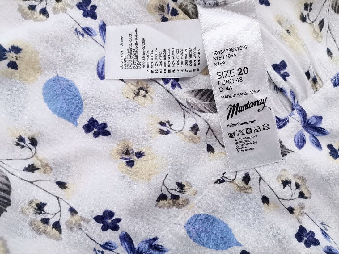 Montaray Rozmiar 20 (46) Kolor Biały W serek Tunika Bluzka Rękaw 3/4 Materiał Wiskoza 100% Montaray Rozmiar 20 (46) Kolor Biały W serek Tunika Bluzka Rękaw 3/4 Materiał Wiskoza 100%