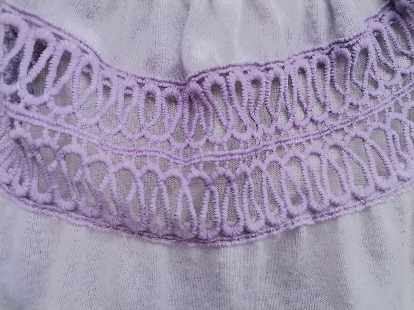 Vintage Rozmiar 46/48 Kolor Lawendowy W łódkę Tunika Bluzka Długi rękaw Vintage Rozmiar 46/48 Kolor Lawendowy W łódkę Tunika Bluzka Długi rękaw