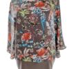Paco Boutique Rozmiar 10 (38) Kolor Szary W łódkę Bluzka Rękaw 3/4 Materiał Bawełna