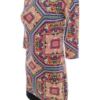 Vintage Rozmiar 6 (32) Okrągły dekolt Sukienka Sheath Rękaw 3/4 Do Kolan