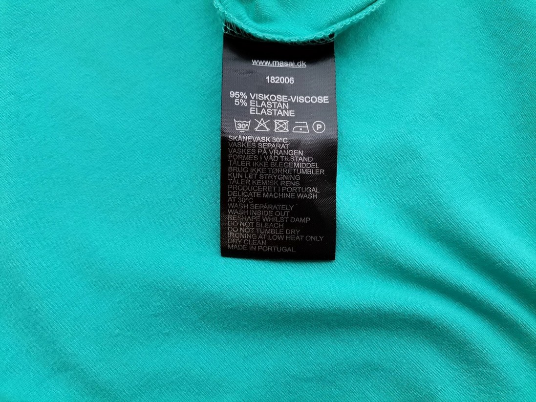 IMG_20211018_110326.jpg Masai Rozmiar S Kolor Niebieski Crew Neck T-Shirt Krótki rękaw Materiał Wiskoza
