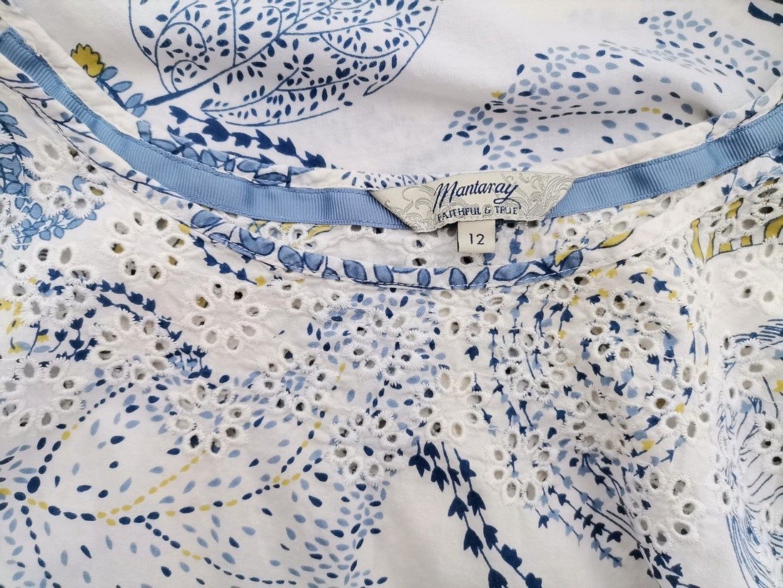 Mantaray Rozmiar 12 (40) Kolor Kremowy Okrągły dekolt Sukienka Prostokątna Krótki rękaw Do Kolan Materiał Bawełna 100% Mantaray Rozmiar 12 (40) Kolor Kremowy Okrągły dekolt Sukienka Prostokątna Krótki rękaw Do Kolan Materiał Bawełna 100%