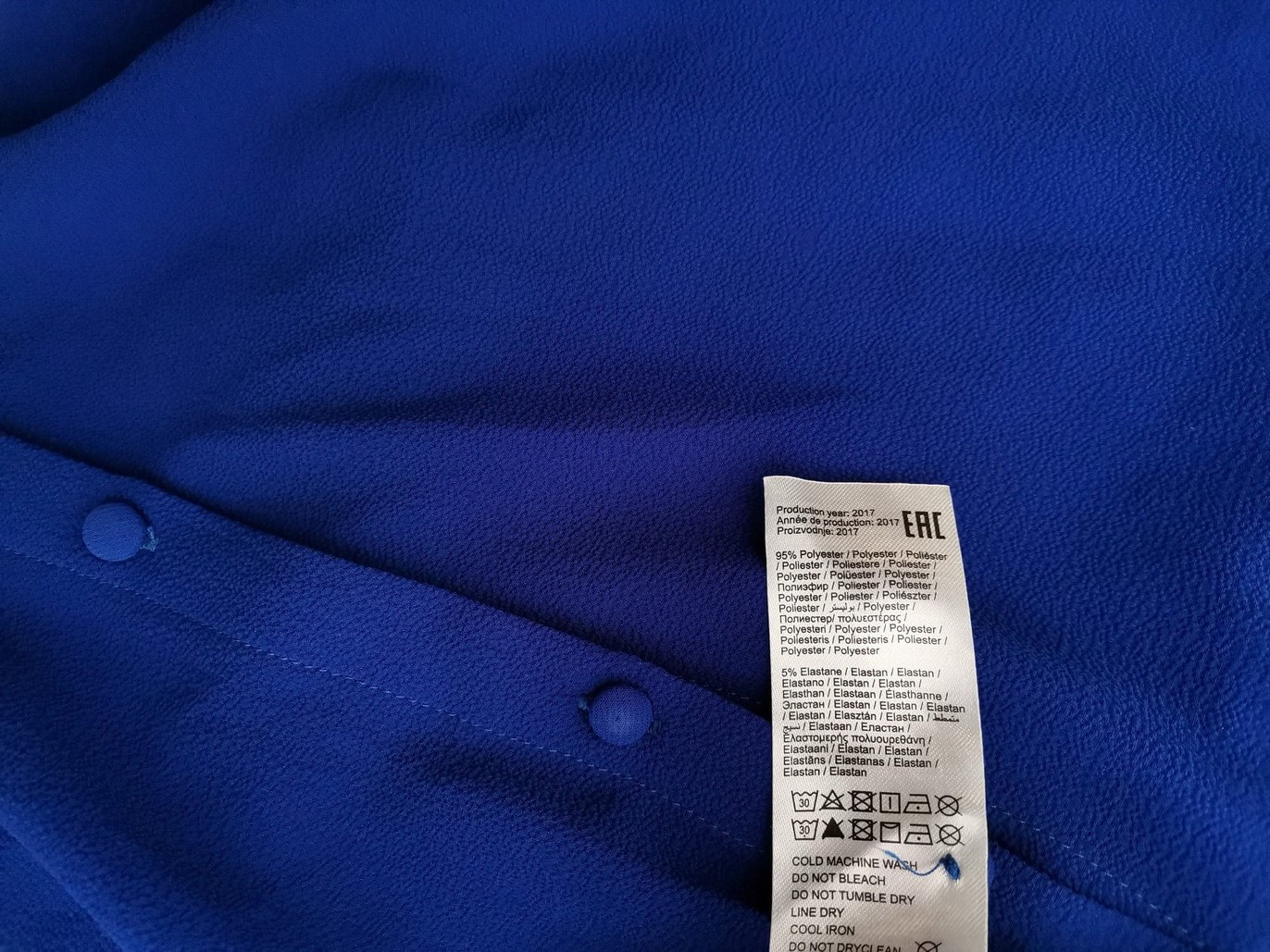 Y.A.S Rozmiar S Kolor Niebieski Crew Neck Bluzka Rękaw 3/4