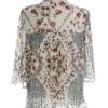 River island Rozmiar 10 (36) Kolor Kremowy Pół golf Bluzka Rękaw 3/4
