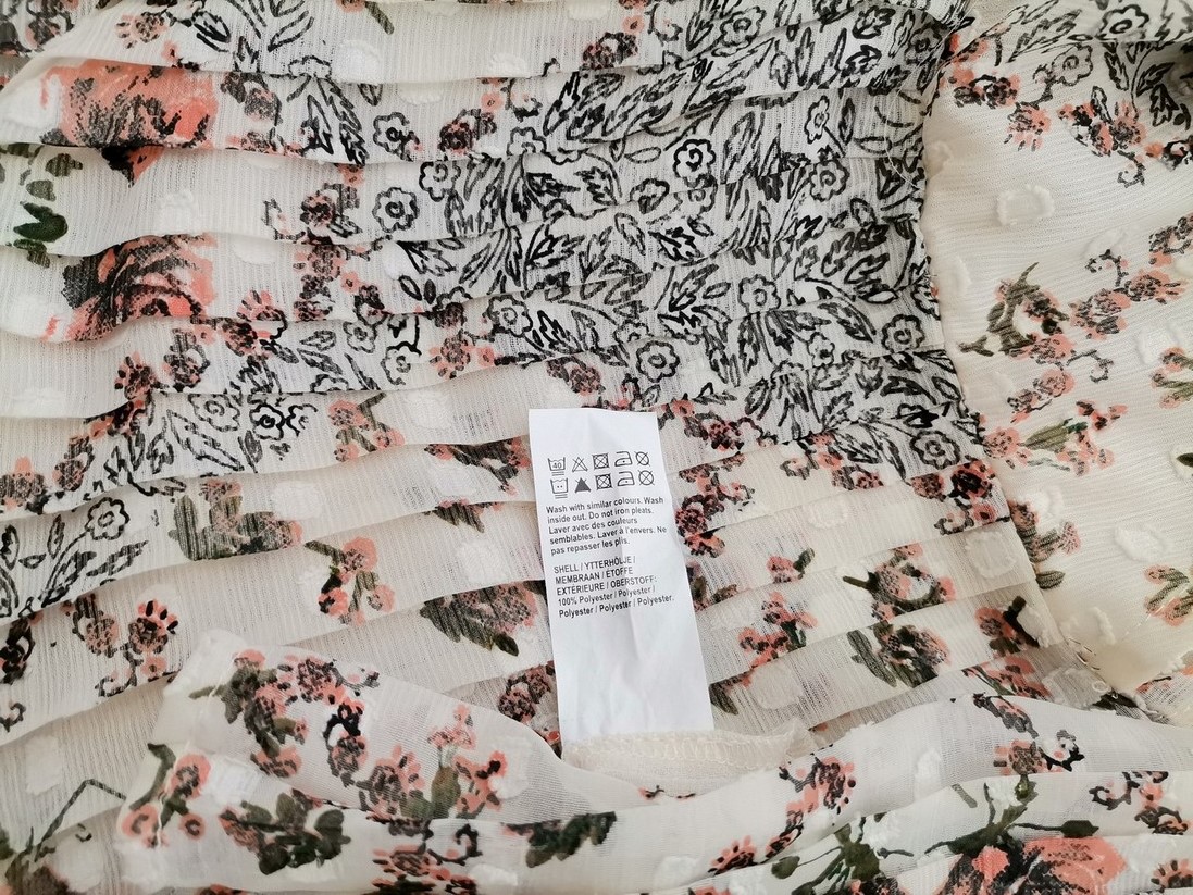 River island Rozmiar 10 (36) Kolor Kremowy Pół golf Bluzka Rękaw 3/4