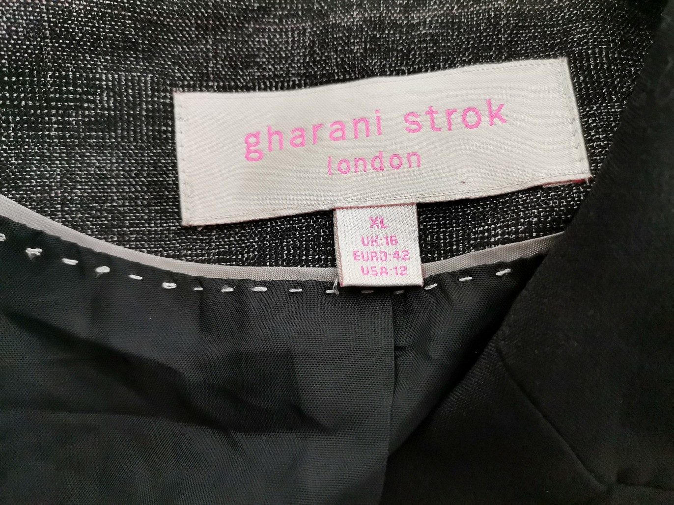 IMG_20211019_112008.jpg Gharani Strok Rozmiar XL (16/42) Kolor Szary Kołnierz Żakiet z zapięciem Długi rękaw