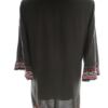 River island Rozmiar 8 (34) Kolor Czarny Keyhole Crew Neck Bluzka Rękaw 3/4 Materiał Bawełna 100%