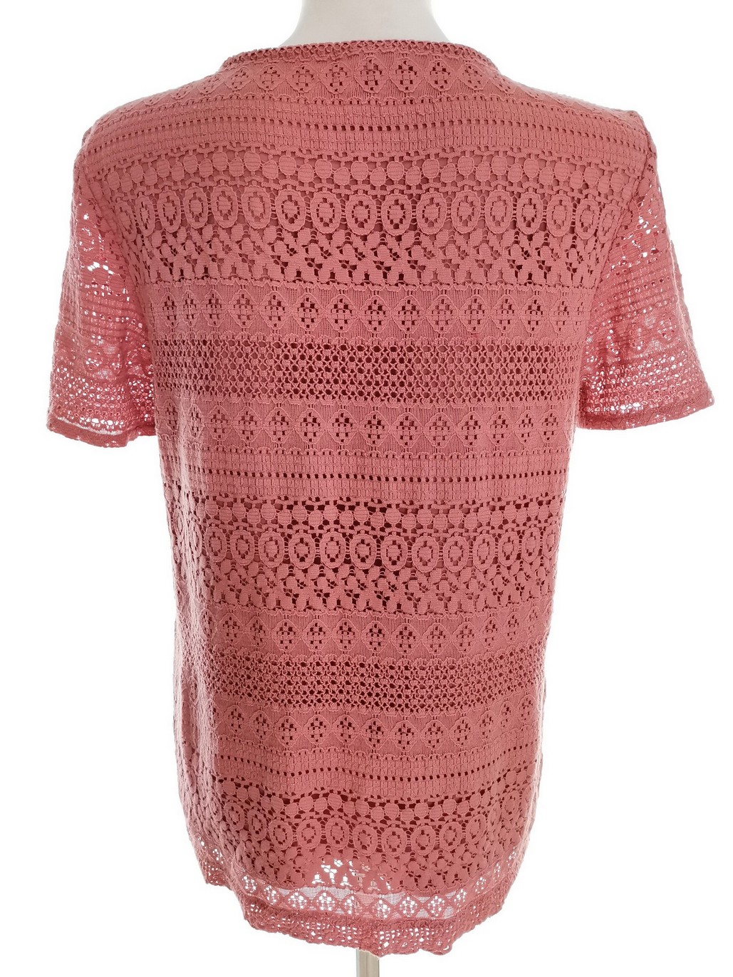 Vero moda Rozmiar S Kolor Pudrowy Róż Crew Neck Bluzka Krótki rękaw Materiał Bawełna
