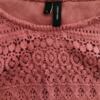 Vero moda Rozmiar S Kolor Pudrowy Róż Crew Neck Bluzka Krótki rękaw Materiał Bawełna