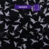 Mexx Rozmiar 32 Kolor Czarny Ptaki W serek Bluzka Popover Guziki Krótki rękaw