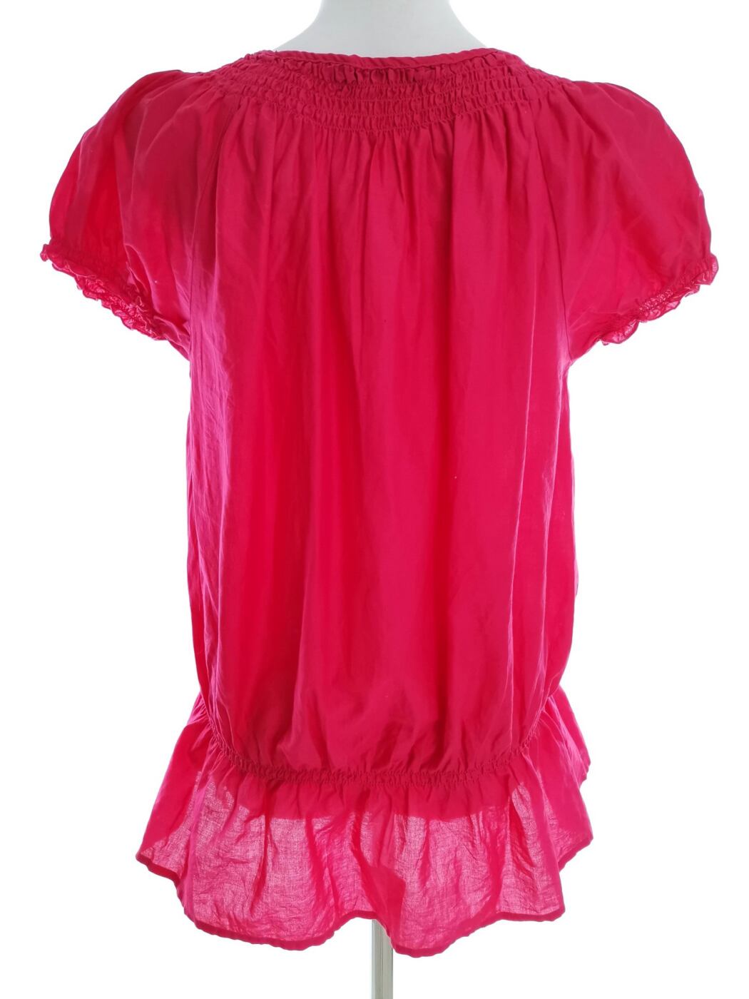IMG_20211019_132242.jpg Dunnes Rozmiar 16 (44) Kolor Różowy Keyhole Crew Neck Bluzka Peplum Krótki rękaw Materiał Bawełna 100%