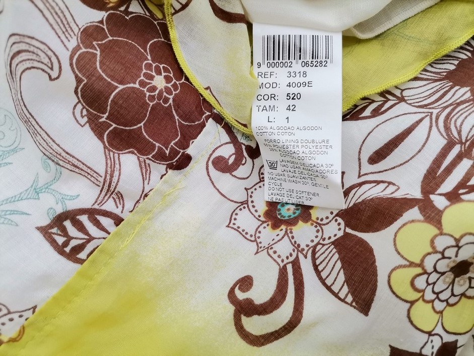 Ana Sousa Rozmiar 12 (42) Kolor Żółty Halter Sukienka Letnia Bezrękawnik Midi Materiał Bawełna 100% Ana Sousa Rozmiar 12 (42) Kolor Żółty Halter Sukienka Letnia Bezrękawnik Midi Materiał Bawełna 100%